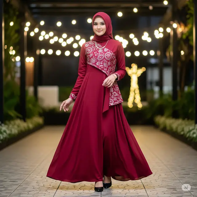 Baju Brokat Pesta Elegan 2025. Foto: Gemini