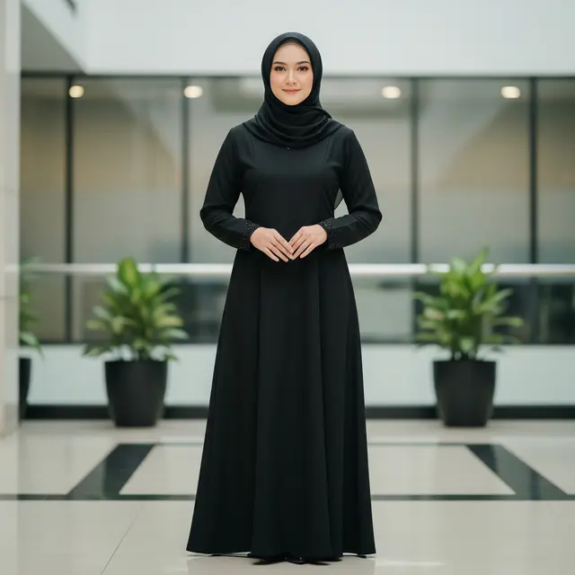 Warna Gamis yang Tidak Mudah Kusam Setelah Dicuci (Image by Gemini AI)