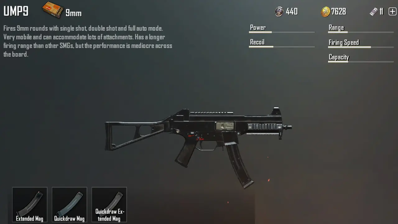 Senjata UMP 9 di PUBG Mobile. (PUBG)