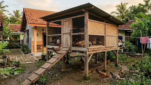 9 Model Kandang Ayam Panggung Biar Aman dari Banjir dan Predator