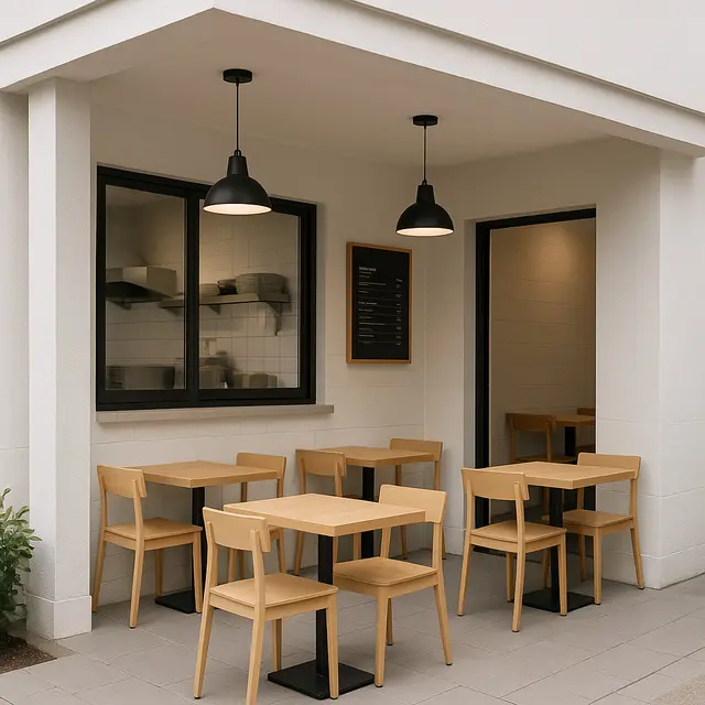 Desain Warung Makan di Teras Rumah