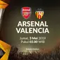 Liga Europa - Arsenal Vs Valencia (Bola.com/Adreanus Titus)