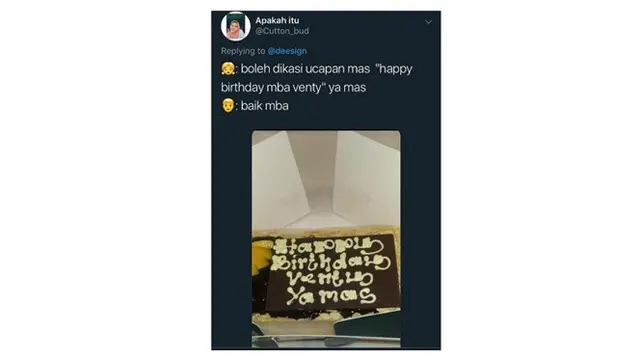 Pesanan Kue Ultah ke Driver Ojek Online Ini Hasilnya Bikin Ketawa