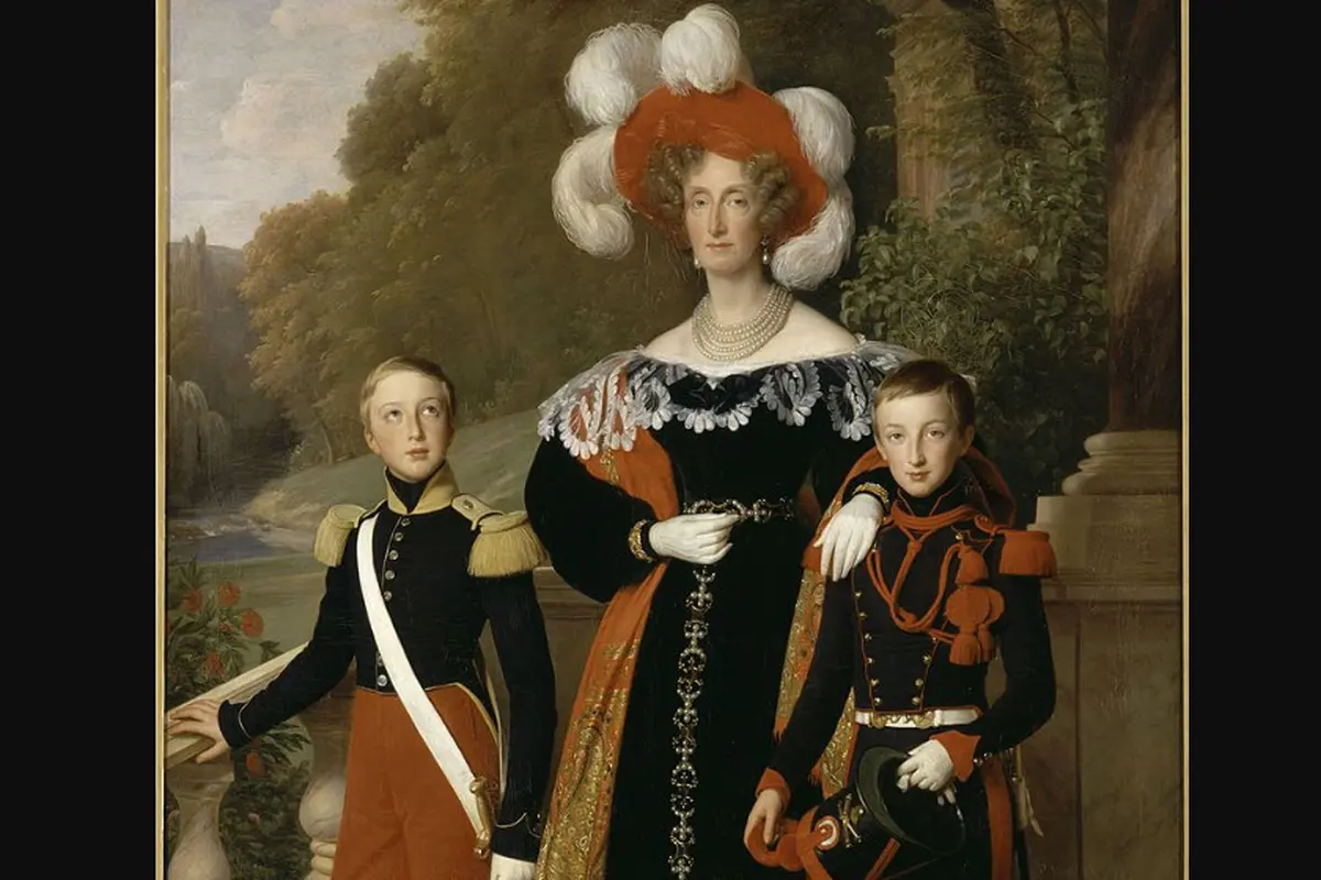 Lukisan Ratu Maria Amalia dan dua putranya yang masih kecil. Karya Louis Hersent (1835). Dok: Wikipedia