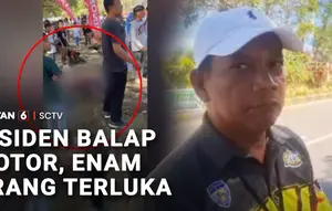 Insiden Balap Motor, Enam Orang Terluka