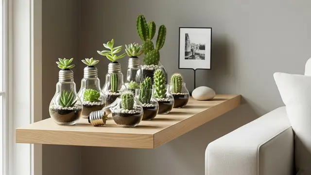 Pot Mini dari Bohlam Bekas