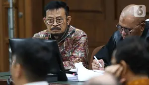 Terdakwa kasus pemerasan dan gratifikasi Syahrul Yasin Limpo menjalani sidang lanjutan di Pengadilan Tipikor, Jakarta, Senin (13/5/2024). (Liputan6.com/Herman Zakharia)