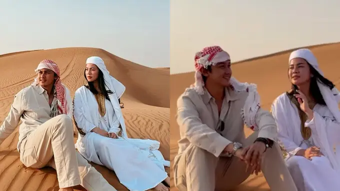 Gaya Serasi Bak Pasangan Sultan dari Hito Caesar dan Felicya Angelista, Kenakan Busana Arabian Saat Liburan di Dubai