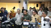 Plt. Mentan Arief Prasetyo Adi saat menggelar Hari Pangan Sedunia bersama Menteri Dalam Negeri Tito Karnavian  di Kantor Pusat Kementan, Senin (16/10/2023).