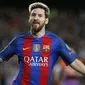 Pada Oktober lalu, Lionel Messi mencetak sebuah hat-trick yang istimewa ke gawang Manchester City pada ajang Liga Champions. Hal ini terasa istimewa karena City kini dilatih oleh mantan pelatih Messi, Pep Guardiola. (AFP/Pau Barrena)  