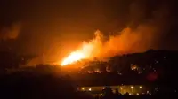 Kebakaran hutan di sekitar Vitrolles, Prancis (AFP)