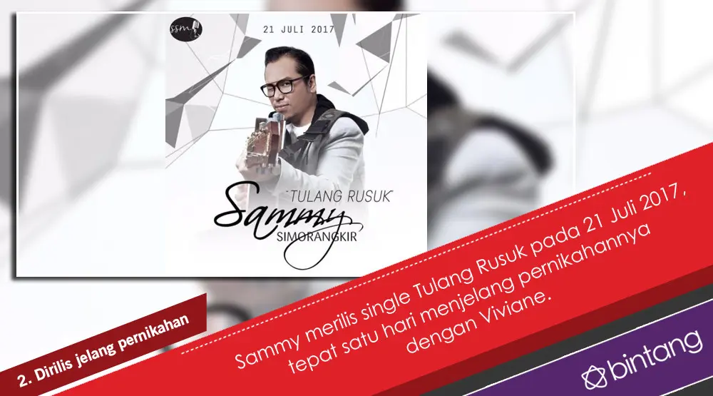 Tulang Rusuk, Lagu Persembahan Sammy Simorangkir untuk Viviane. (Foto: Instagram/sammysimorangkir, Desain: Nurman Abdul Hakim/Bintang.com)