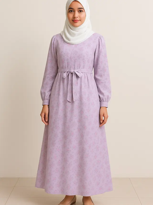 Gamis Motif Floral Warna Pastel Terbaru (Foto: ChatGPT)