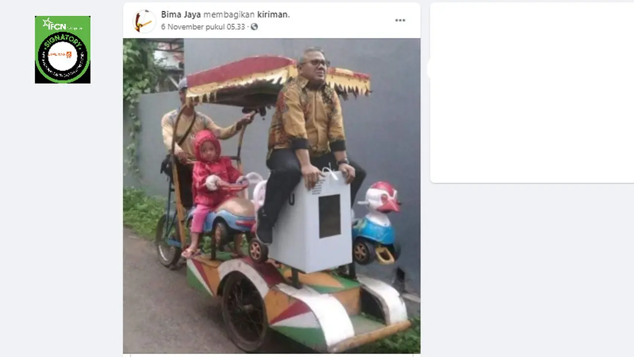 Penelusuran Foto Ketua KPU Naik Odong-odong Kotak Suara