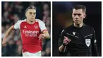 Momen unik terlihat saat laga leg kedua 16 besar Liga Champions 2023/2024 antara Arsenal Melawan Porto di Emirates Stadium, London, Inggris, Rabu (13/03/2024) dini hari WIB. Wasit asal Prancis, Clement Turpin menjadi obrolan karena parasnya yang mirip dengan pemain sayap Arsenal, Leandro Trossard. Mereka berdua bahkan sempat tertangkap layar kamera televisi ketika sedang berbincang. Saking miripnya, banyak orang mengira mereka adalah saudara. Padahal, keduanya sama sekali tak ada ikatan darah. Laga tersebut dimenangkan oleh Arsenal melalui babak penalti dengan skor 4-2. Sementara gol penyeimbang agregat dicetak oleh Leandro Trossard. (Foto Kolase: AP Photo/Frank Augstein dan AFP/Adrian Dennis)