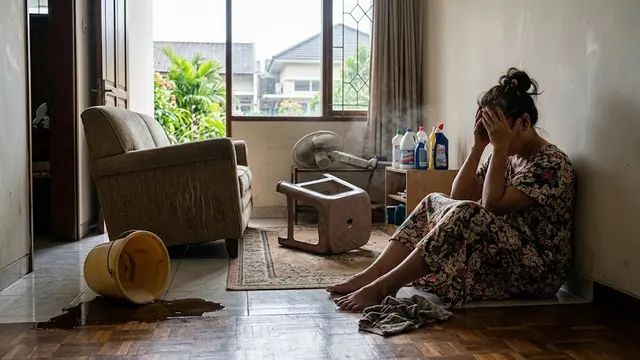 Hal yang Sebaiknya Tidak Dilakukan Saat Membersihkan Rumah (AI Generated)