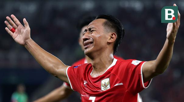 Pemain Timnas Indonesia, Beckham Putra merayakan gol ke gawang St Kitts and Nevis dalam laga semifinal FIFA Series 2026 di Stadion Utama Gelora Bung Karno (SUGBK), Senayan, Jakarta, Jumat (27/03/2026). (Bola.com/Abdul Aziz)