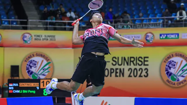 Anthony Sinisuka Ginting - India Open 2023 - Bulu Tangkis - Badminton