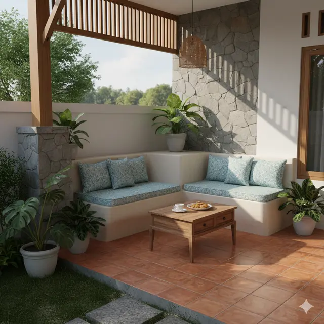 Desain Teras Rumah yang Lebih Fungsional (Foto: Gemini AI)