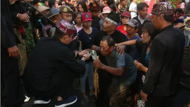 Tradisi Keboan Minta Panen Berlimpah di Desa Aliyan Banyuwangi