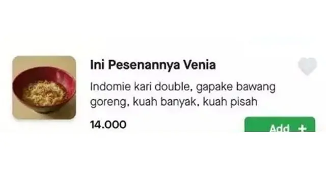 8 Potret Nama Menu Makanan di Aplikasi Ojek Online Ini Nyeleneh Banget