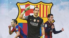 Barcelona - Andres Iniesta, Claudio Bravo, Pedro (Bola.com/Adreanus Titus)