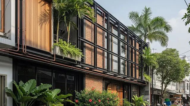 Kayu dengan Gaya Industrial