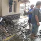 Banjir meluluhlantakkan rumah warga di Desa Panyadap, Kecamatan Solokan Jeruk, Kabupaten Bandung, dampak luapan Sungai Cisunggalah pada Jumat (11/6/2021) malam. (Foto: Istimewa)