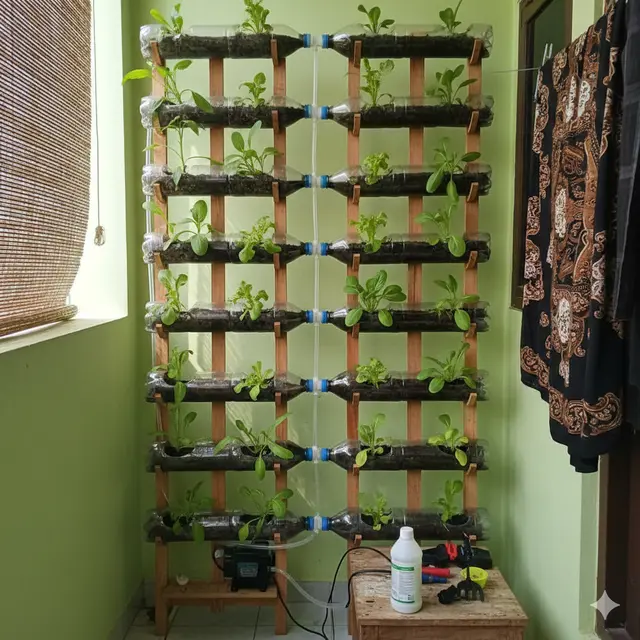 Kebun sayur tanpa tanah untuk rumah sempit (Foto: Gemini AI)