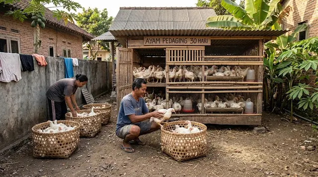 12 Cara Ternak Ayam Pedaging Panen 30 Hari, Kunci Pertumbuhan Cepat dan Optimal