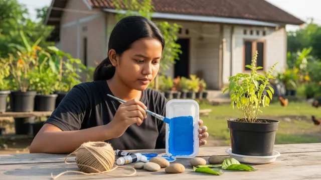 Cara Membuat Pot Tanaman dari Thinwall Bekas
