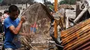 Kebakaran besar melanda permukiman padat penduduk di Jalan Kemayoran Gempol, Kebon Kosong, Kemayoran, Jakarta Pusat, pada Selasa (21/1/2025) dini hari. (Liputan6.com/Herman Zakharia)