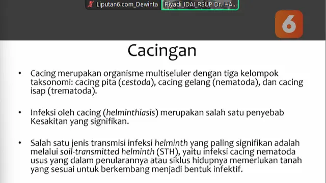 Seminar "Dampak Cacingan pada Anak" oleh IDAI, pada 22 Agustus 2025.