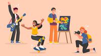 Ilustrasi tekstur dalam seni. (Image by Freepik)