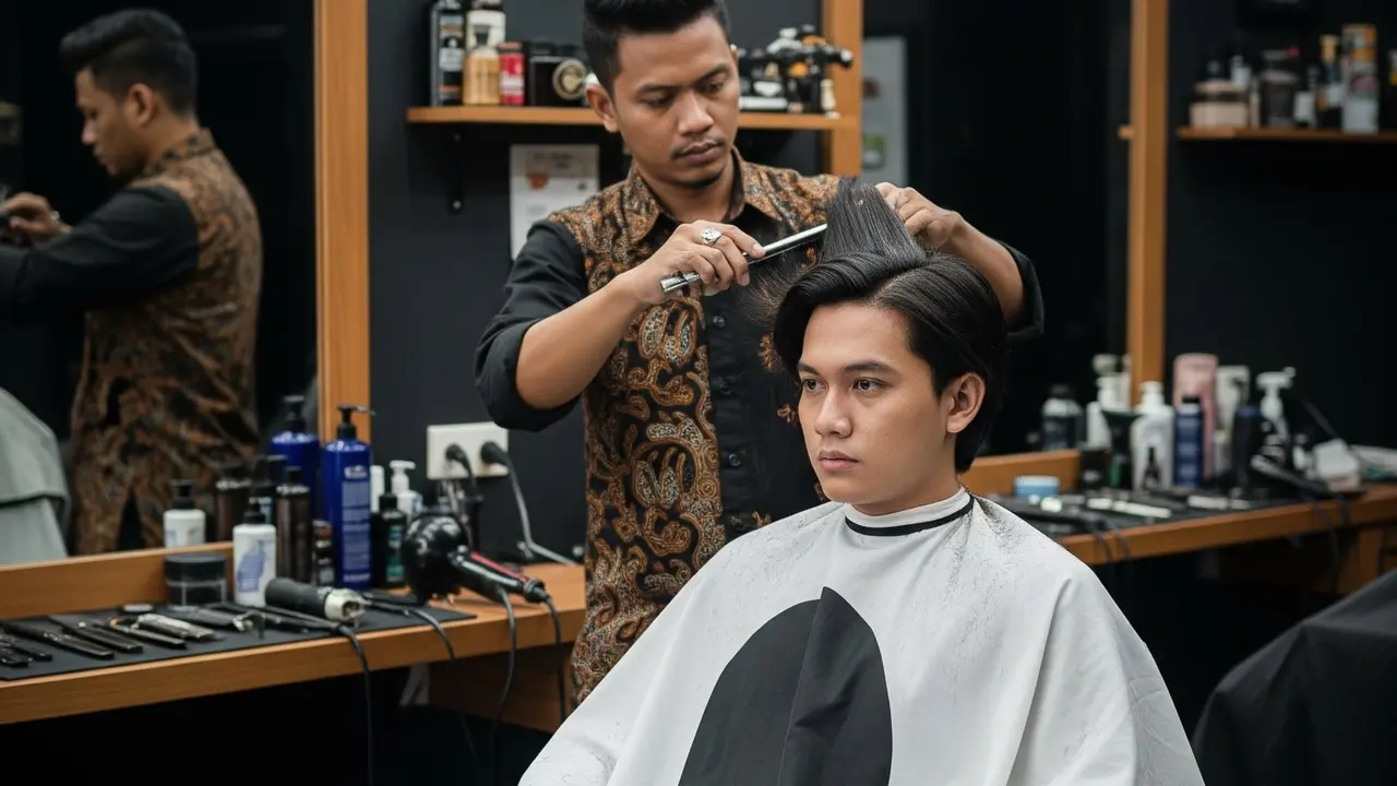 Model Rambut Lurus Pria