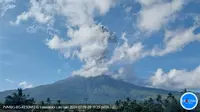 Gunung Lewotobi Laki-Laki mengalmi erupsi pada Selasa (9/7/2024), pukul 09.13 Wita. (Liputan6.com/ Dok PVMBG)
