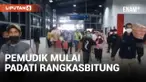 STASIUN RANGKASBITUNG MULAI DIPADATI PEMUDIK