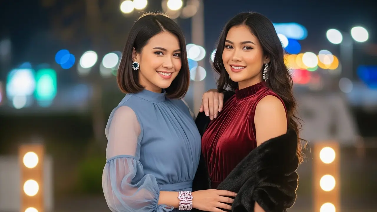 Rekomendasi Dress Pesta High Neck Plisket Terbaru 2025