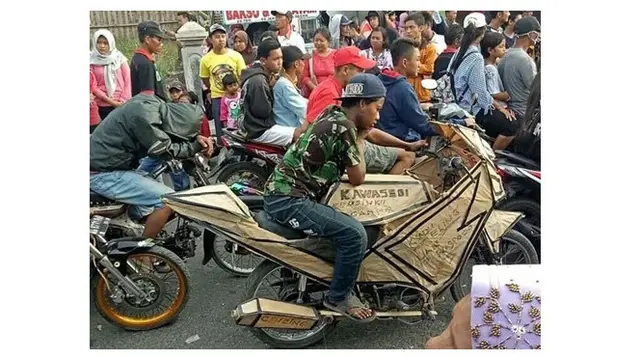 Modifikasi Nyeleneh Motor Ini Bikin Senyum-senyum Tipis