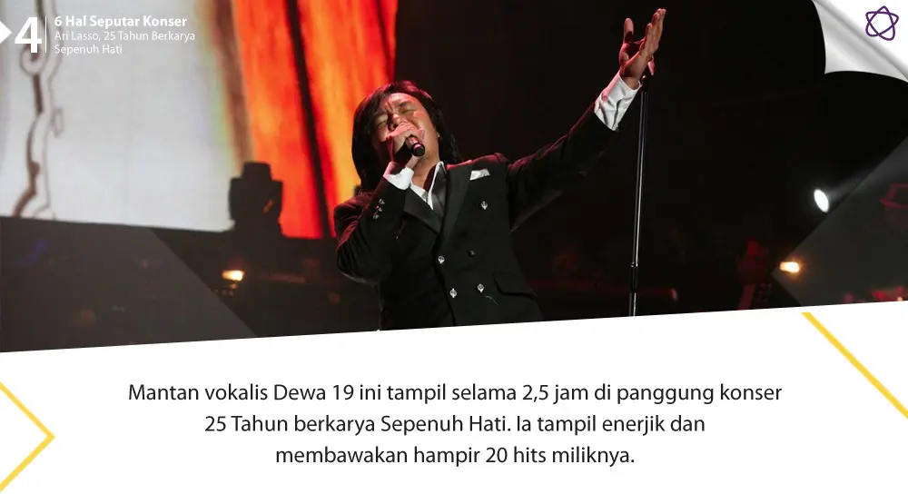 6 Hal Seputar Konser Ari Lasso, 25 Tahun Berkarya Sepenuh Hati (Foto: Nurwahyunan/Bintang.com, Desain: Nurman Abdul Hakim/Bintang.com)