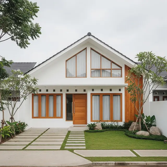 9 Model Rumah Minimalis 1 Lantai dengan Atap Tinggi dan Jendela Besar, Fungsionalitas dan Estetika Modern