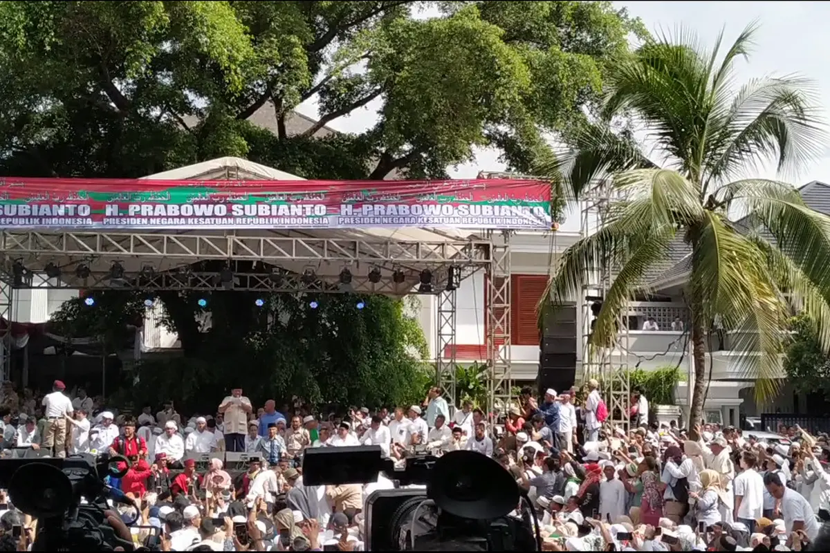 Syukuran acara kemenangan Prabowo-Sandiaga.