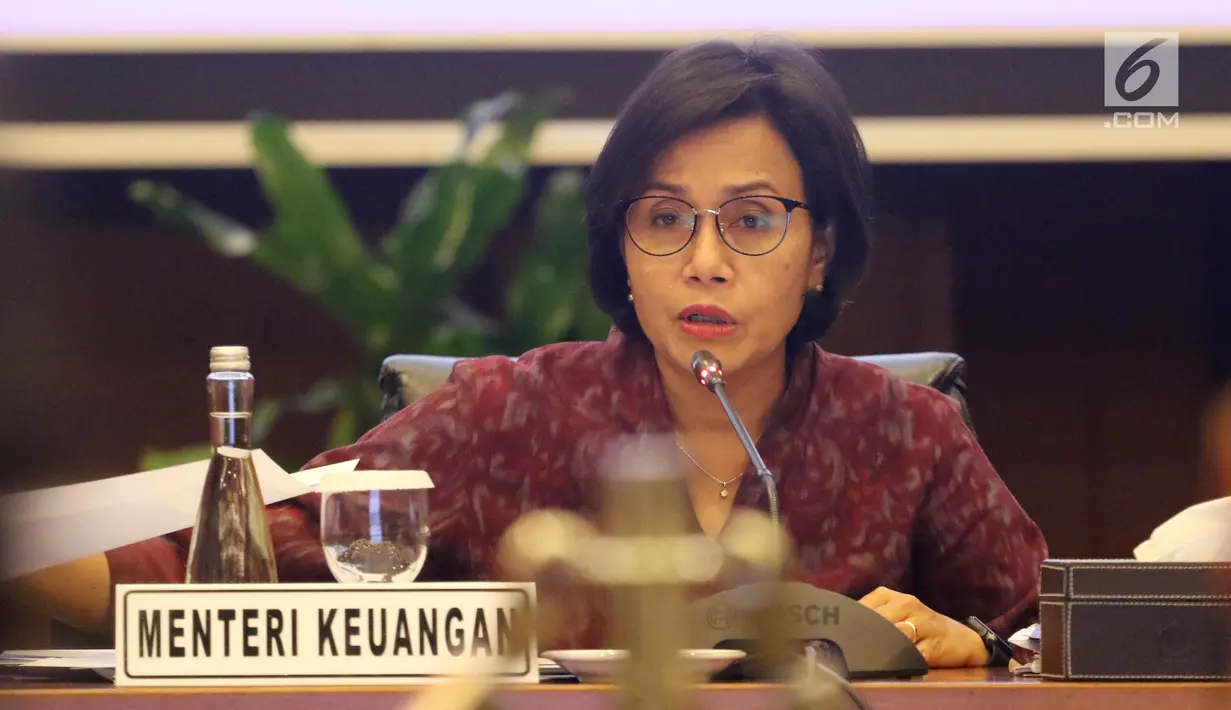 <p>Menteri Keuangan Sri Mulyani saat konferensi pers APBN KiTa Edisi Feb 2019 di Jakarta, Rabu (20/2). Kemenkeu mencatat defisit APBN pada Januari 2019 mencapai Rp45,8 triliun atau 0,28 persen dari PDB. (Liputan6.com/Angga Yuniar)</p>