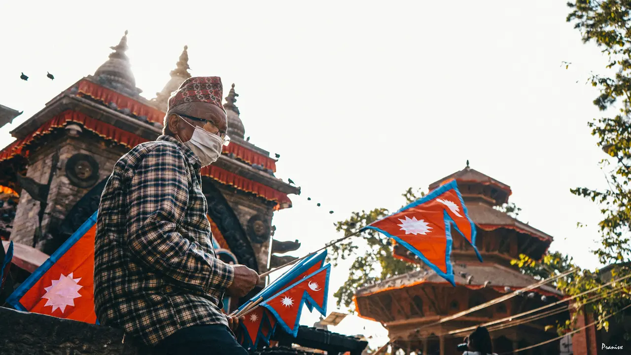 Ilustrasi bendera Nepal. (Pranish Shrestha)