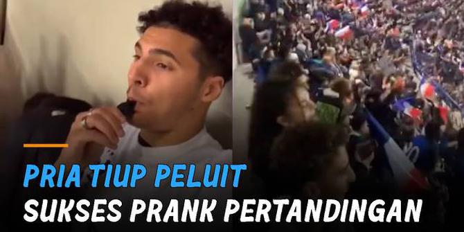 VIDEO: Kocak, Pria Tiup Peluit Sukses Prank Pertandingan Prancis vs Kazakhstan