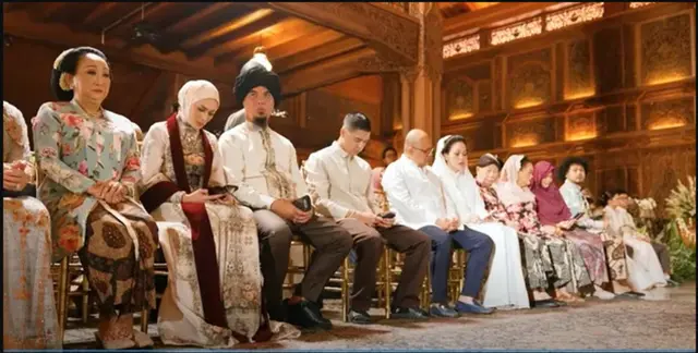 6 Potret kebersamaan Mulan Jameela dan Maia Estianty di pernikahan Al Ghazali, viral saat salaman