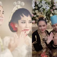 Nagita Slavina serta Raffi Ahmad Kenakan Baju Pengantin Jawa. [Instagram @theleonardi/@raffinagita1717]