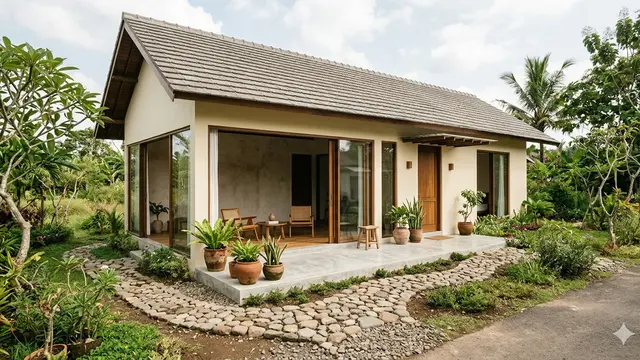 Inspirasi Desain Rumah Kampung Modern Ala Wabi Sabi yang Estetik. Gemini