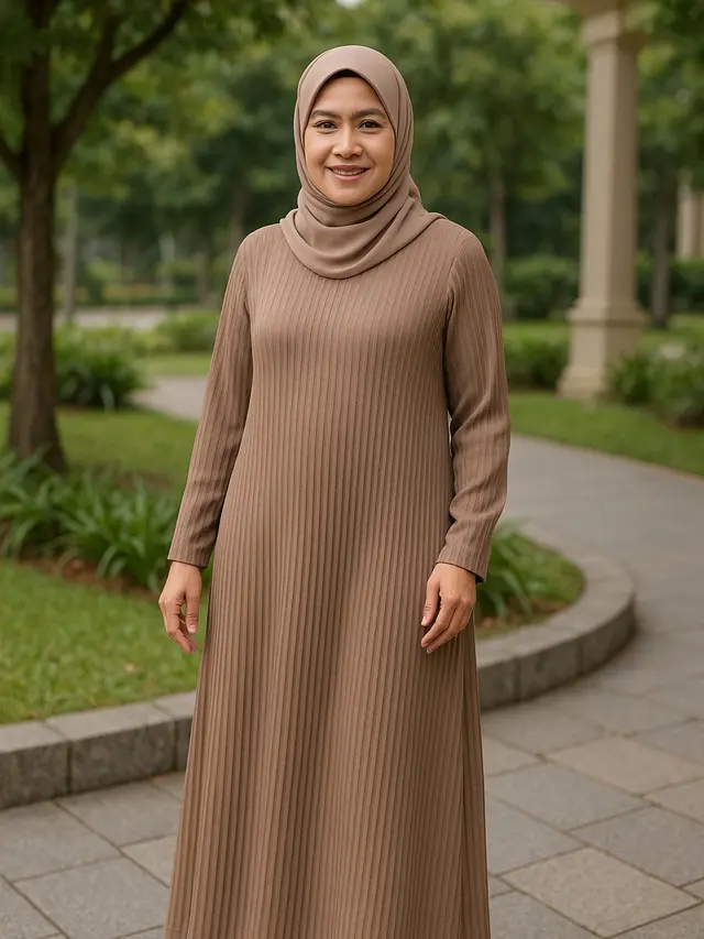 7 Model Gamis Kekinian Buat Usia 40 sampai 50 Tahun Agar Tetap Fresh dan Stylish