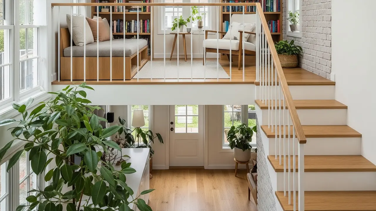 Desain Rumah Mungil Ala Villa dengan Mezzanine (Image by Gemini AI)